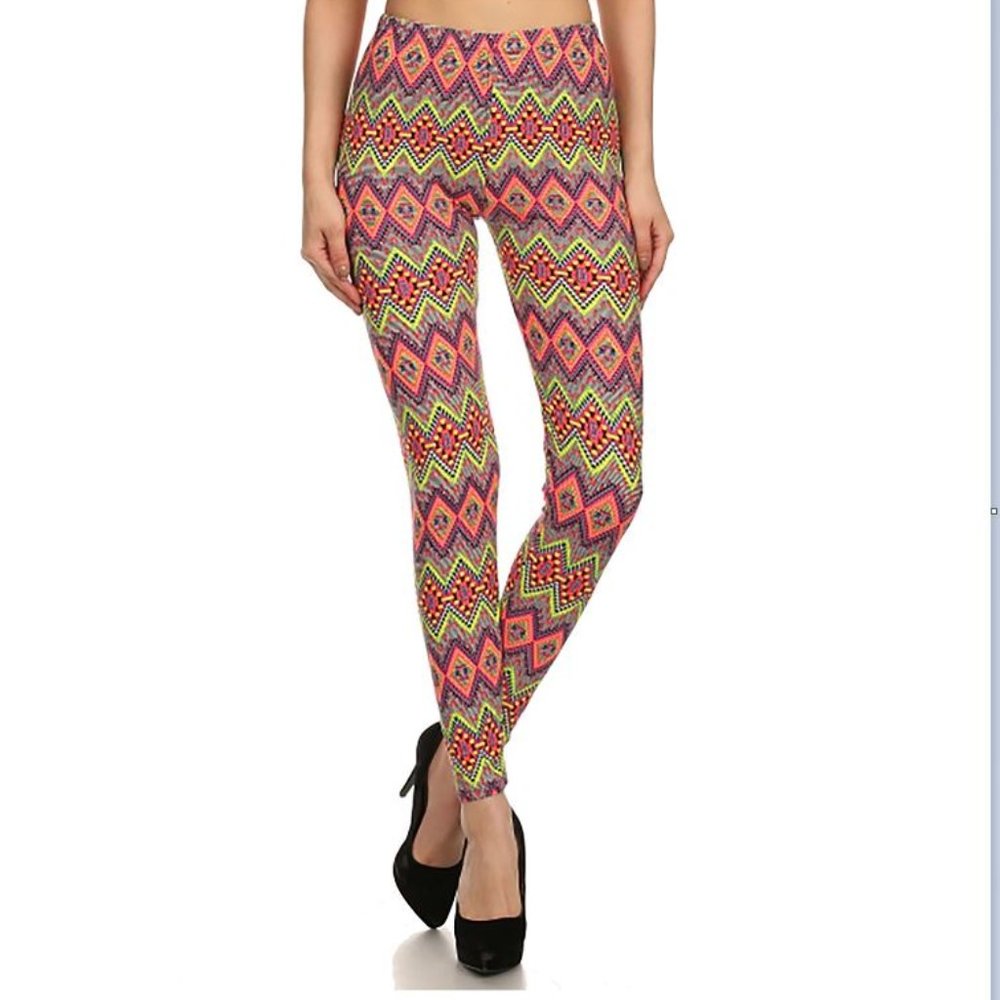 4 pack Buttery Soft Basic Printed Leggings